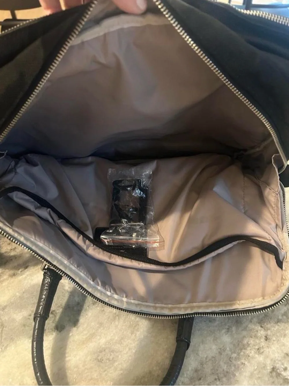 Tumi Black Nylon Laptop Bag with Leather Accents